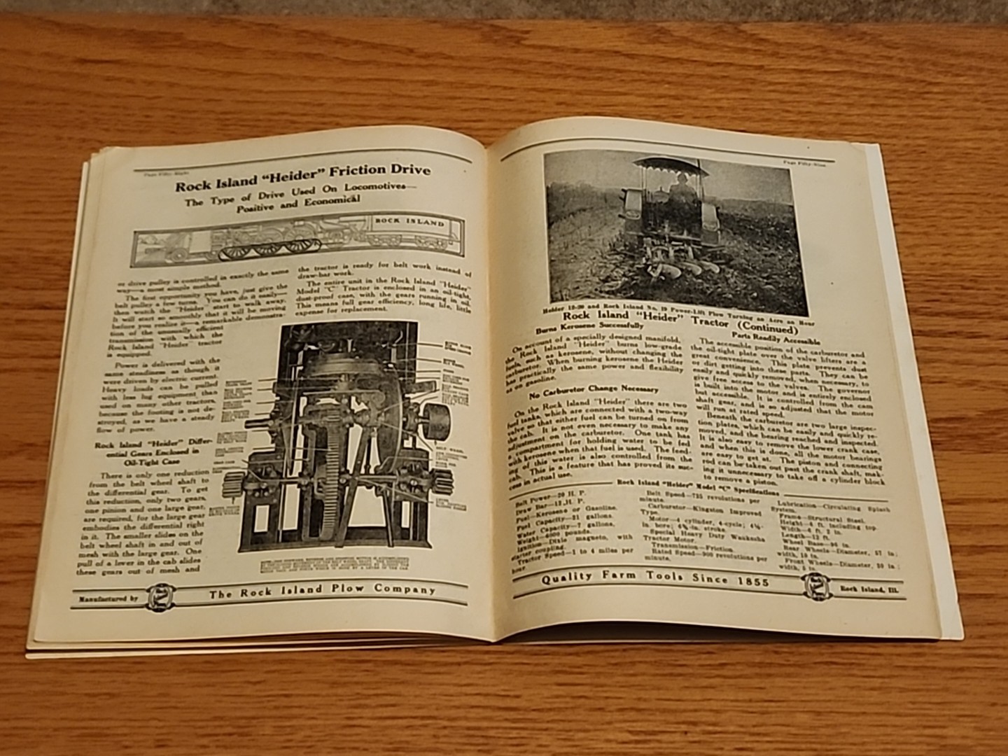 Rock Island Making Farm Life Easier Farm Tools Catalog Heider Tractors Engines
