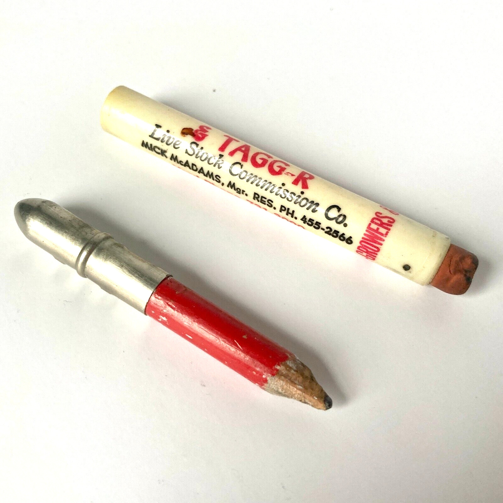 Bullet Pencil Tagg-R Live Stock Commission Livestock Growers Omaha Nebraska Vtg