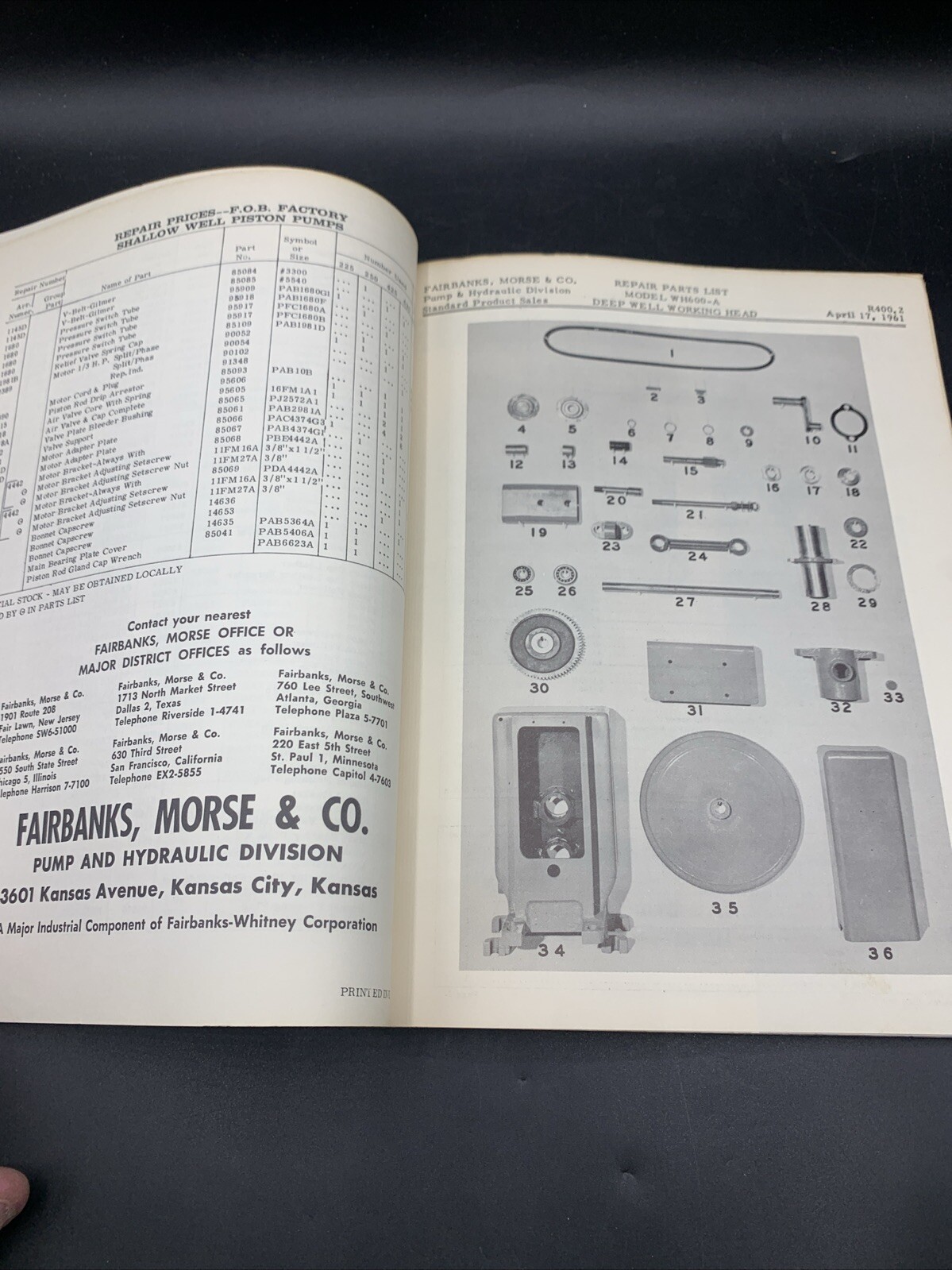 1960’s Fairbanks Morse Dealer Products Catalog/Prices- Farm Home Water Systems