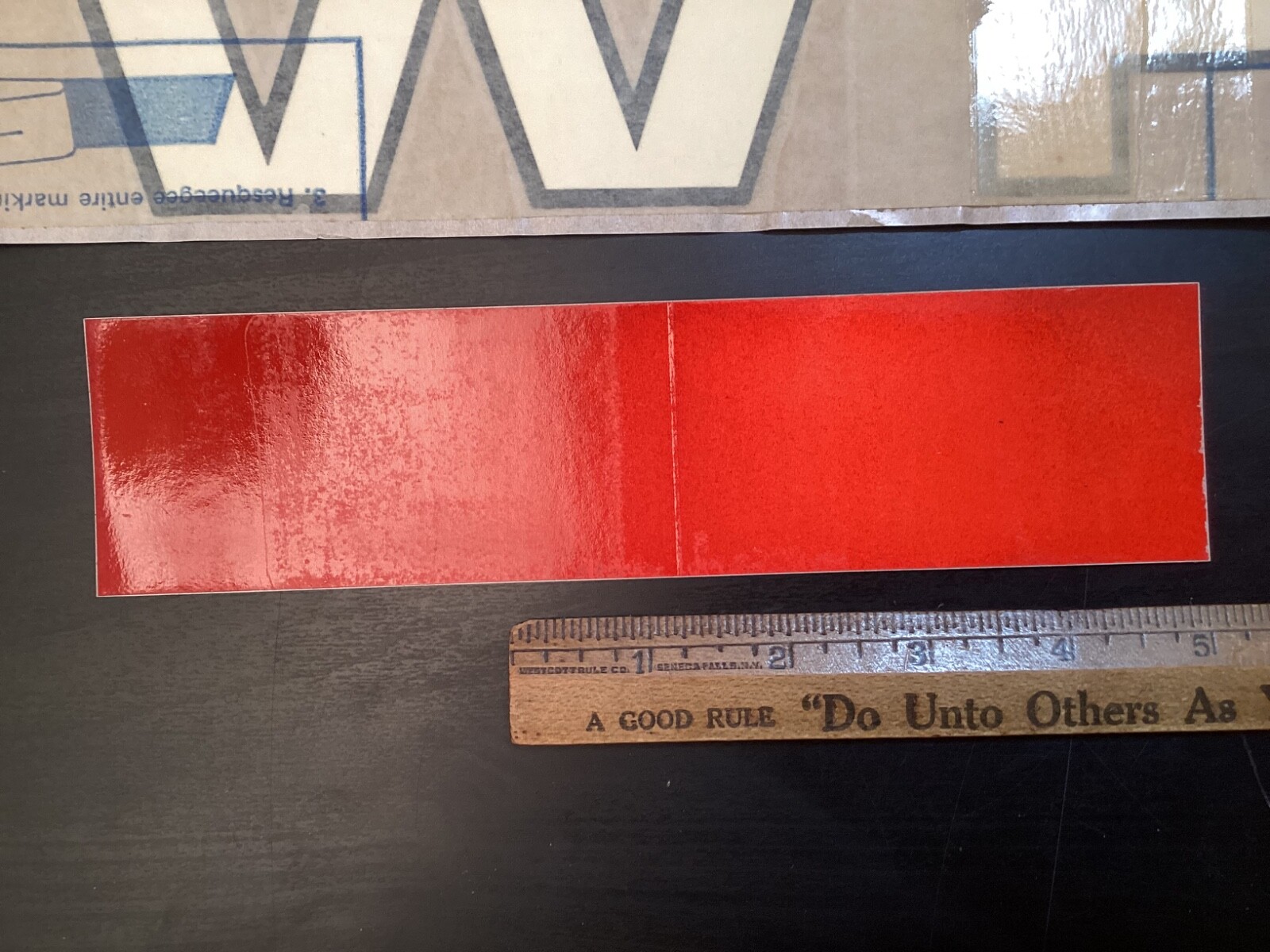 Seven Vtg. Decals White Farm Equipment « 385 » « White » « Safety » 2 Red, Orange