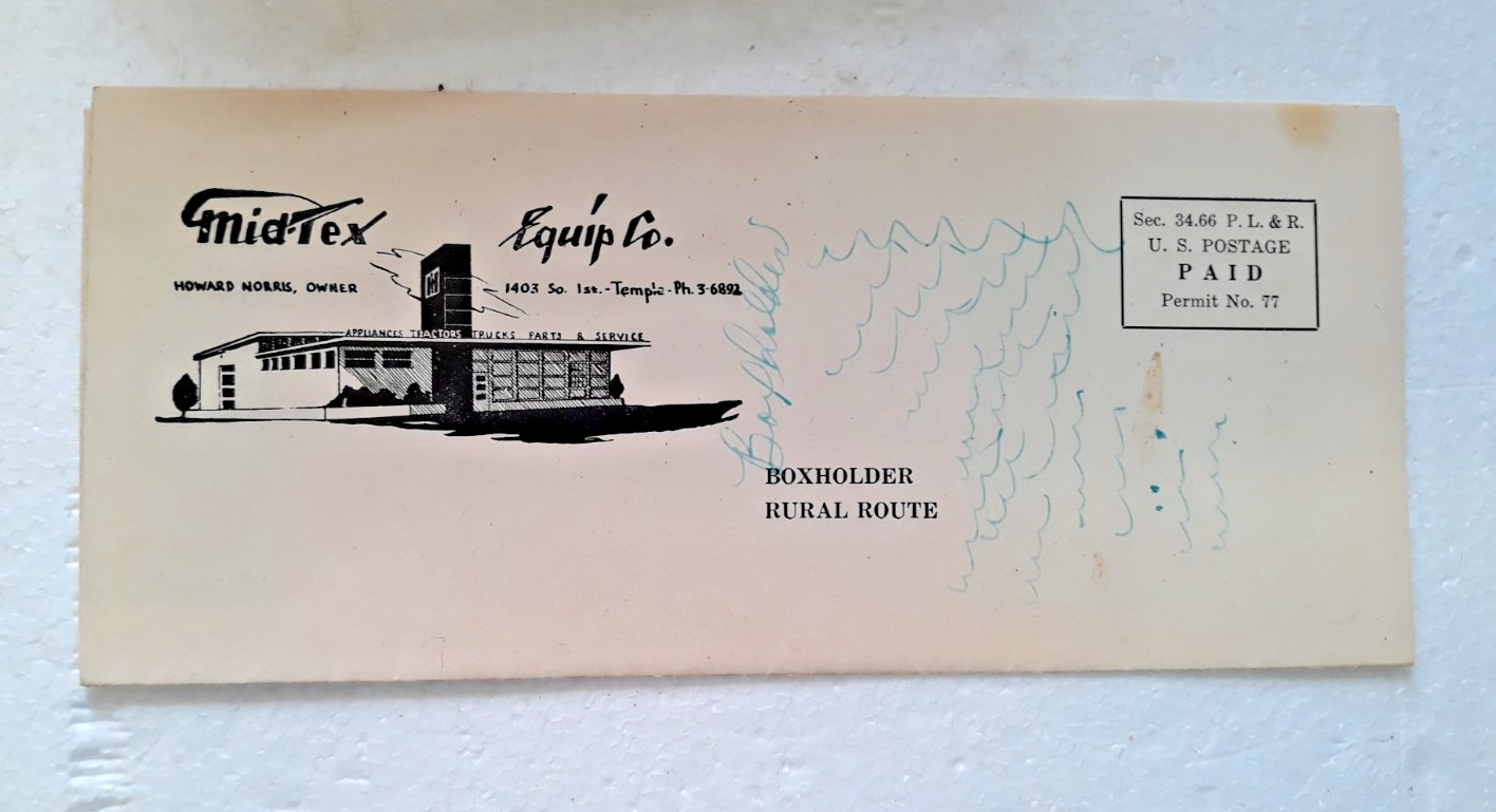 Vtg Mid-Tex Equip Co., Temple, Tx Auction Brochure