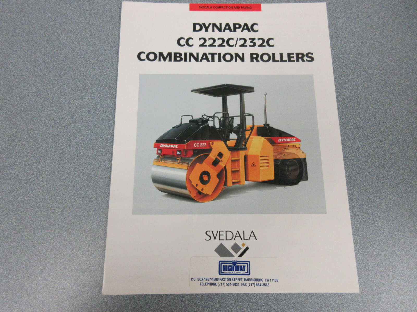 Dynapac CC 222C/232C Roller Compactor Brochure 4 Page