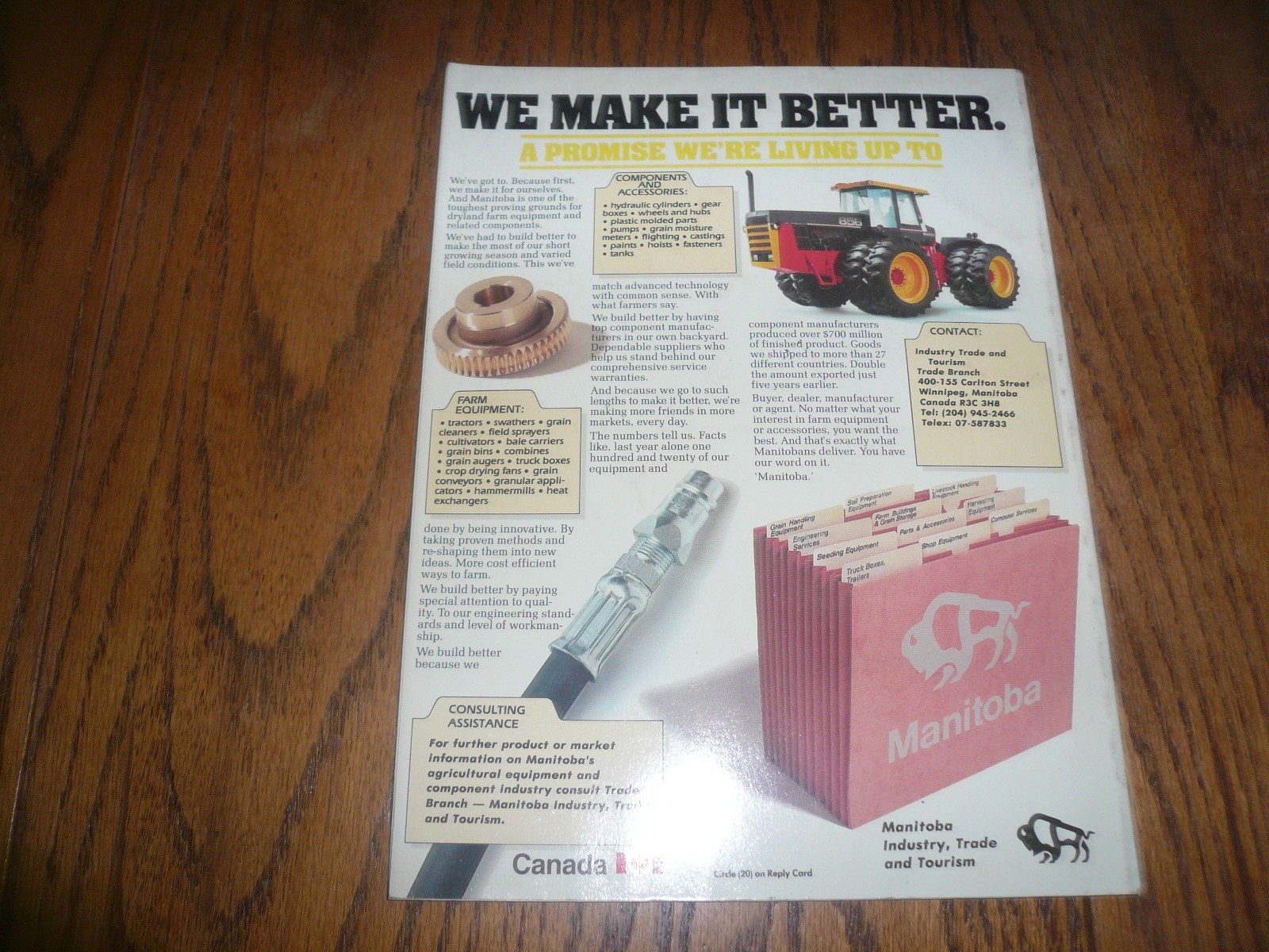 Implement & Tractor Product File Issue For October 31, 1988 Brochure Magazine