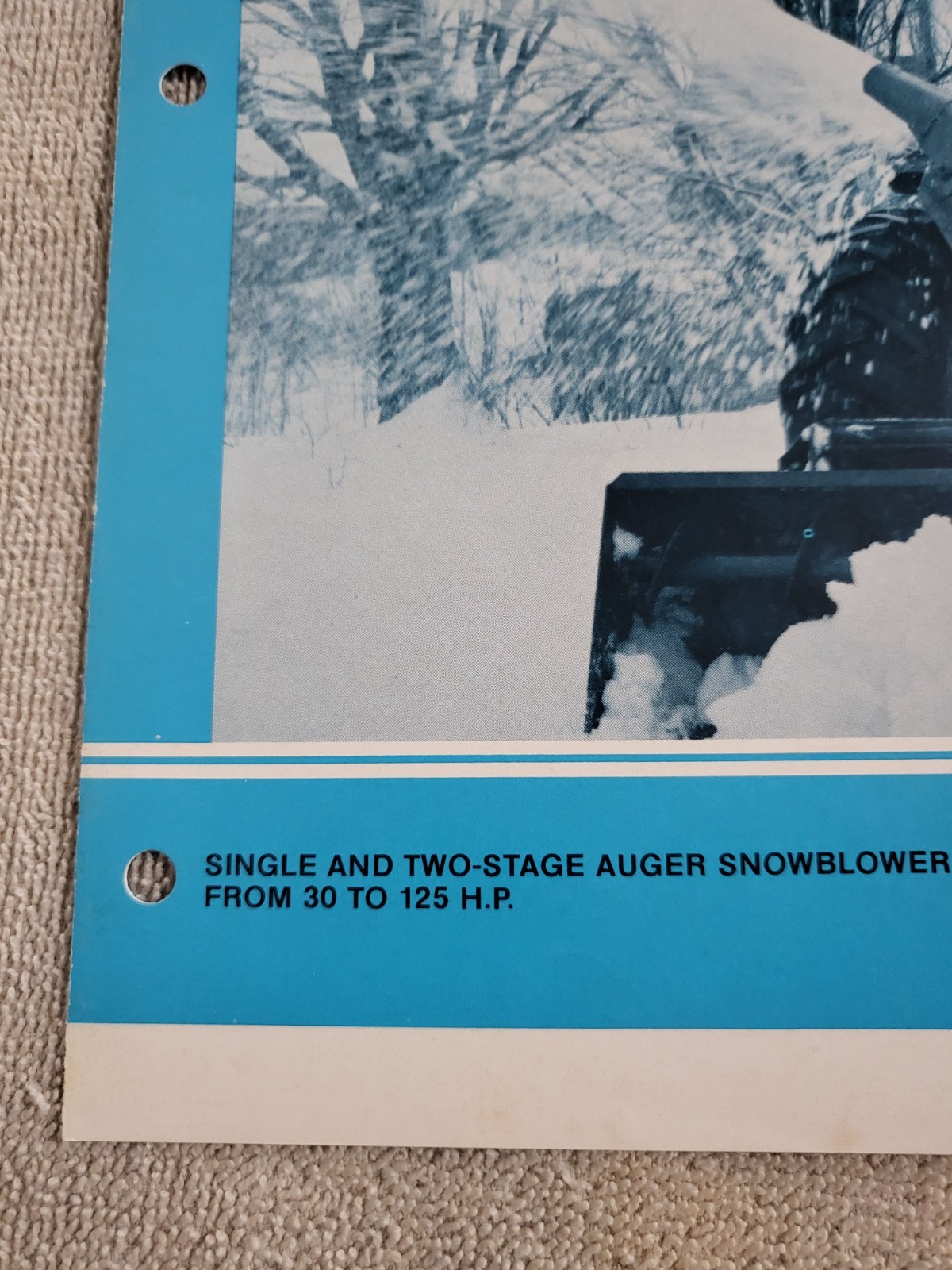 Original ARPS Series 60 70 80 Snowblowers Sales BROCHURE Tractor Rear Mount PTO