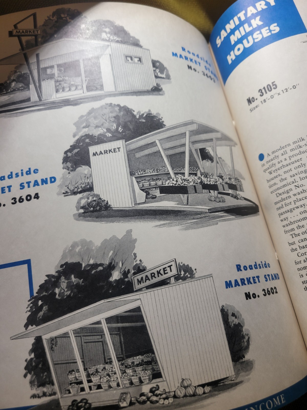 Original WEYERHAEUSER 4 Square Farm Building Service Oblong Book Portfolio