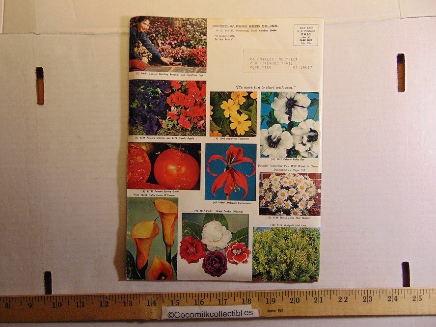 Vintage 1969 Geo W Park Seed Co Flower Book Greenwood South Carolina