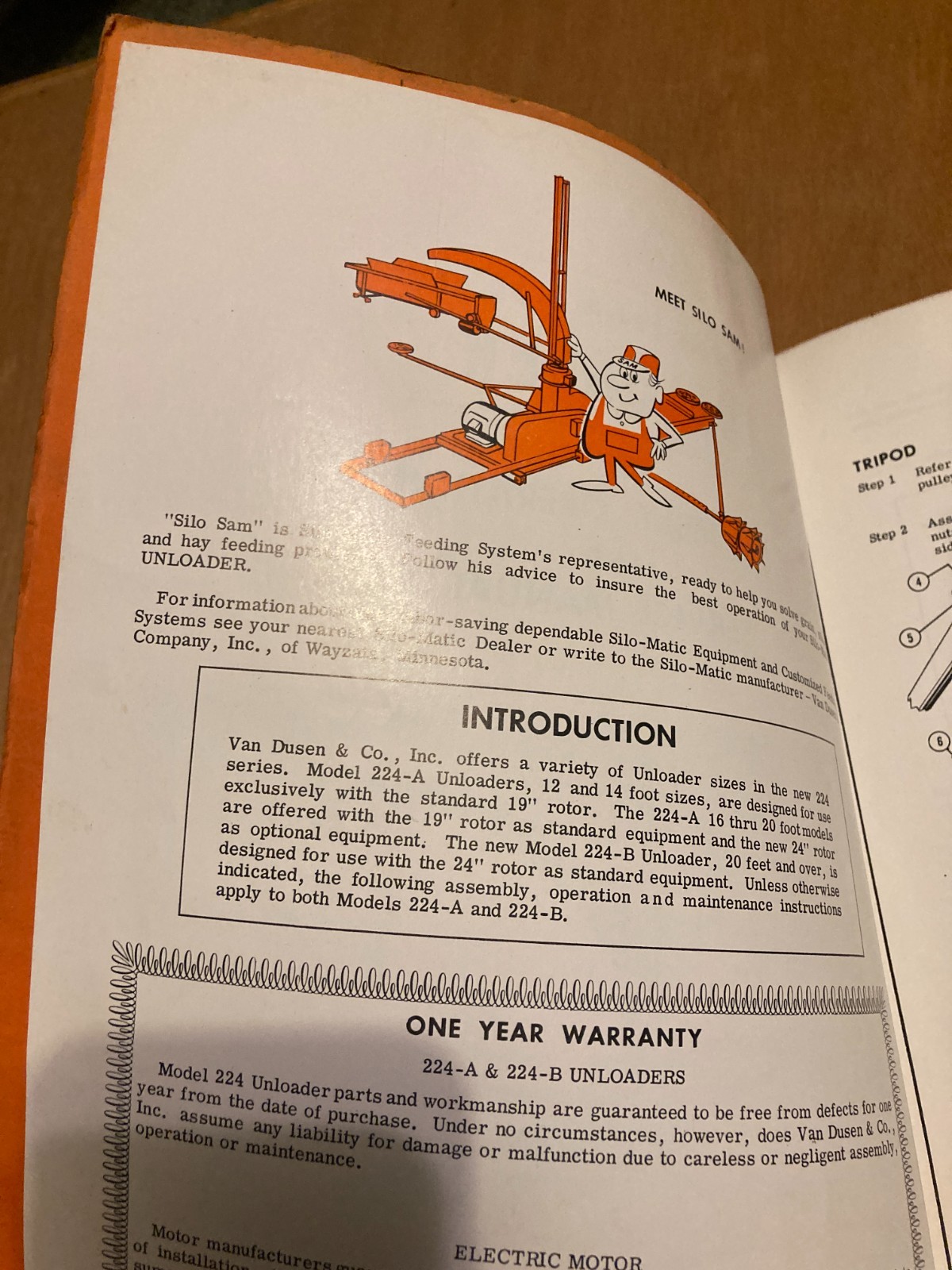 Van Dusen & Co. Silo-Matic Feeding Systems Model 224 Unloader Owner&rsquo;s Manual