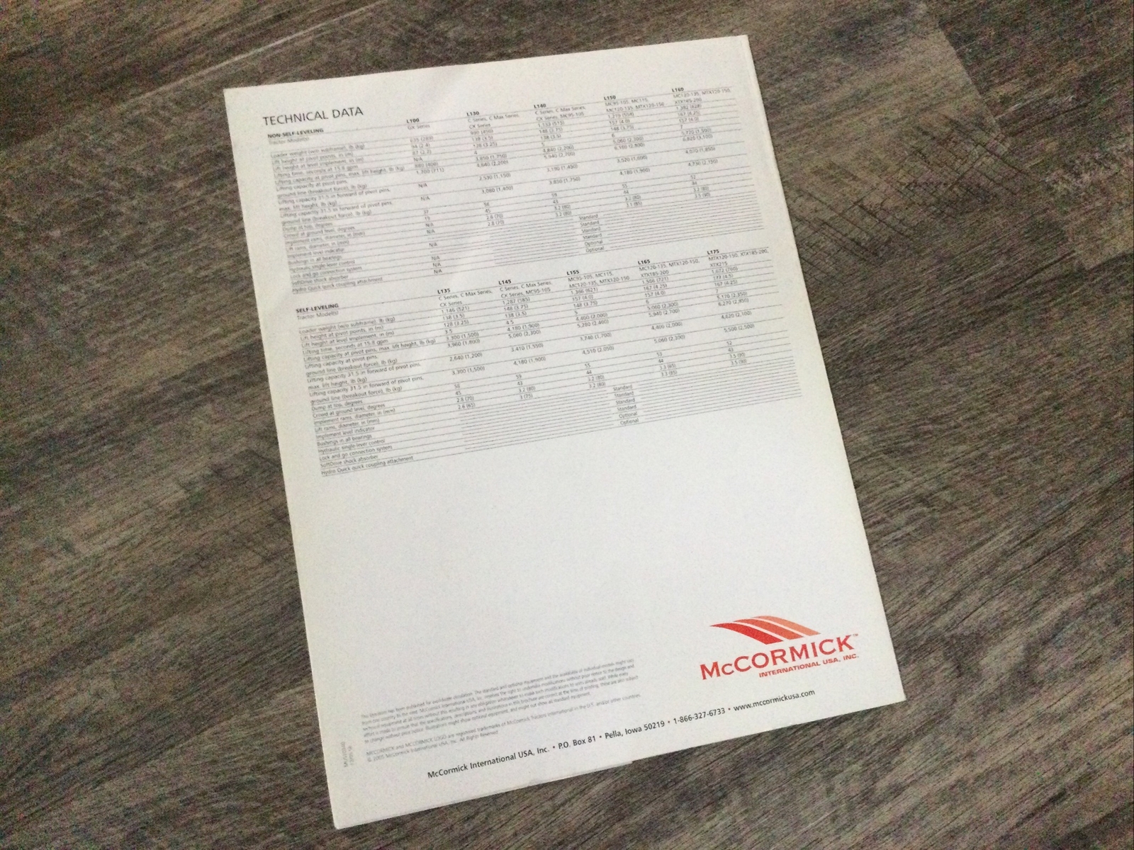 McCormick L100 Series Loaders Tractor Mount Brochure