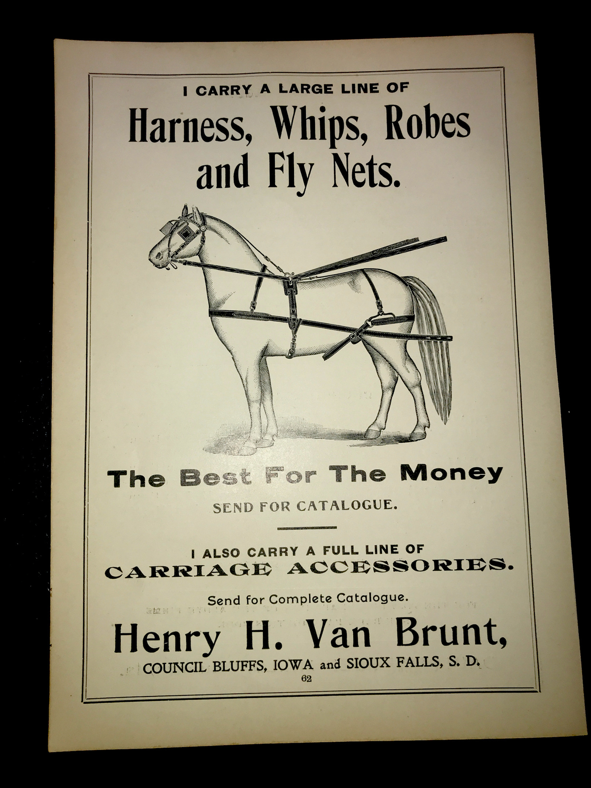 1905 Van Brunt Wagon – Council Bluffs IA – Sioux Falls SD – Farm Advertising