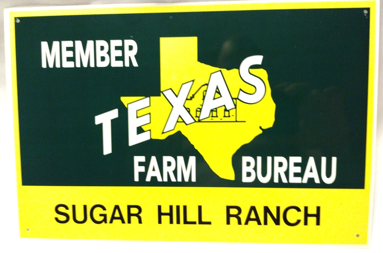 Vintage Texas Farm Bureau AFBF Member Agricultural Sign Fantastic Condition B2