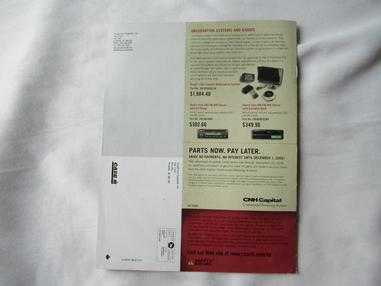 CASE CASEIH counterpart combine parts and accessories catalog brochure