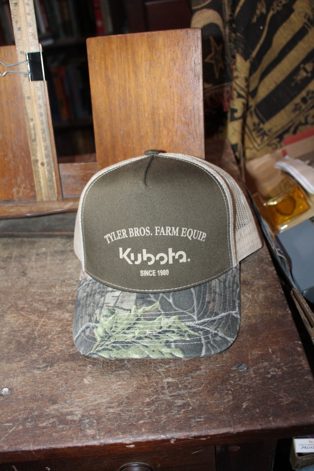 Tyler Brothers Farm Equipment Maryville TN Kubota Mesh Camo Trucker&rsquo;s Hat Cap
