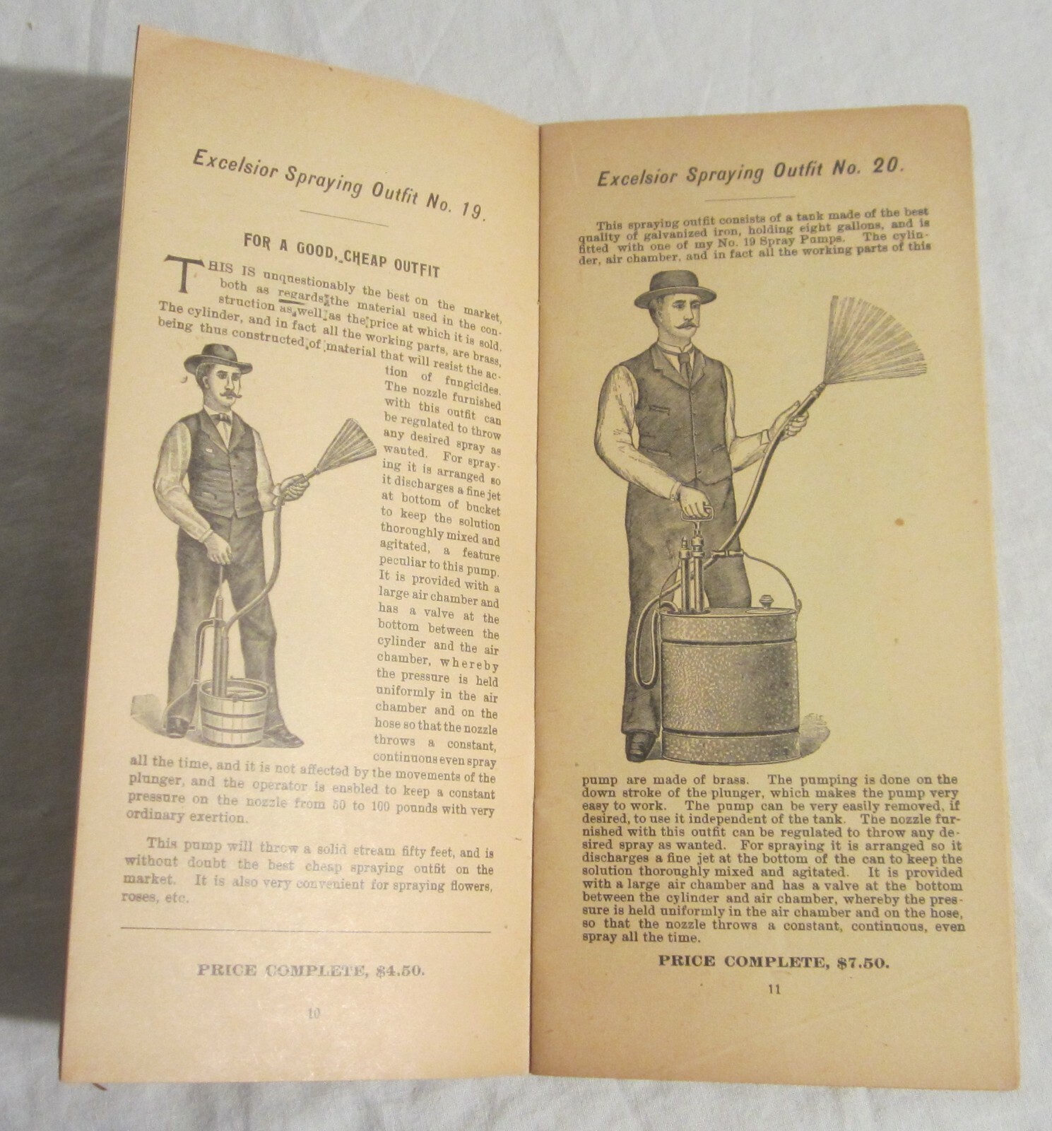 EXCELSIOR FRUIT SPRAYING OUTFITS Catalog – WILLIAM STAHL, Quincy, Illinois, 1900