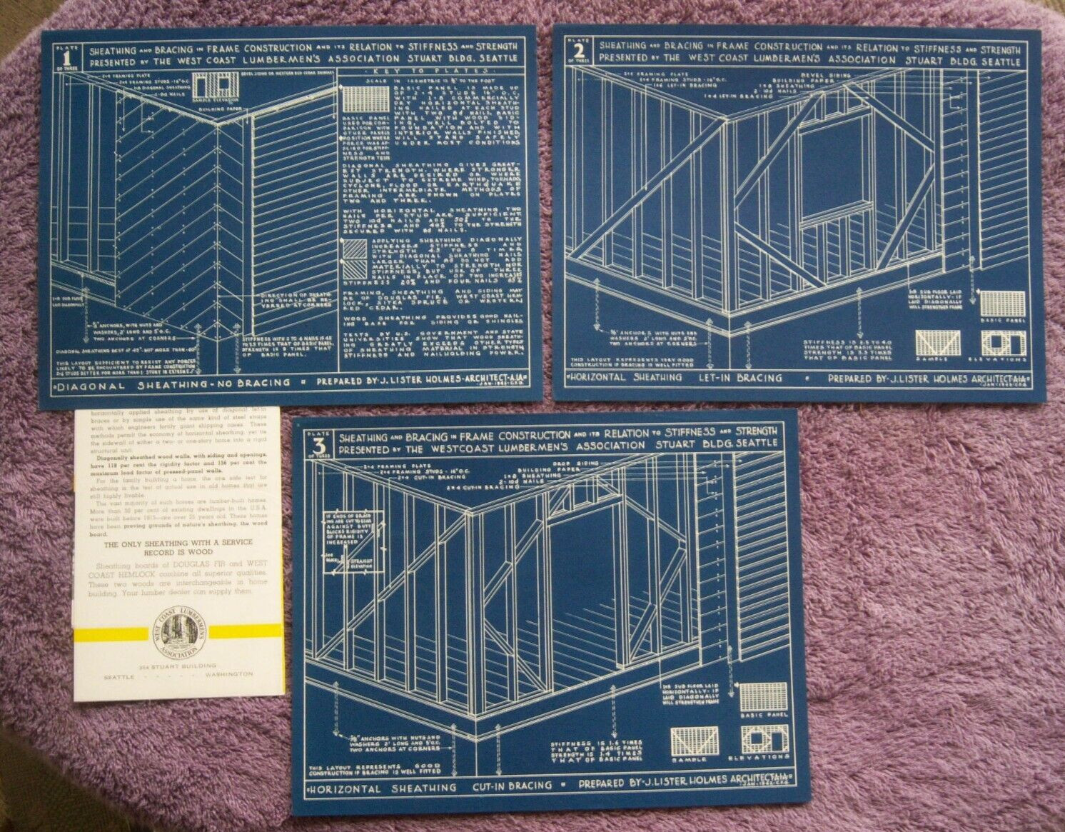 LISTER HOLMES WOOD SHEATHING BROCHURE BLUEPRINTS 1942