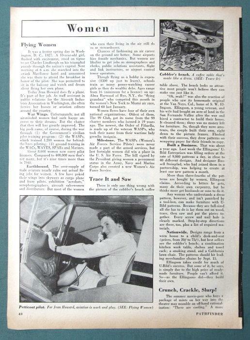 Original 1948 Aviation Article Photo featuring Jean Howard of Washington DC