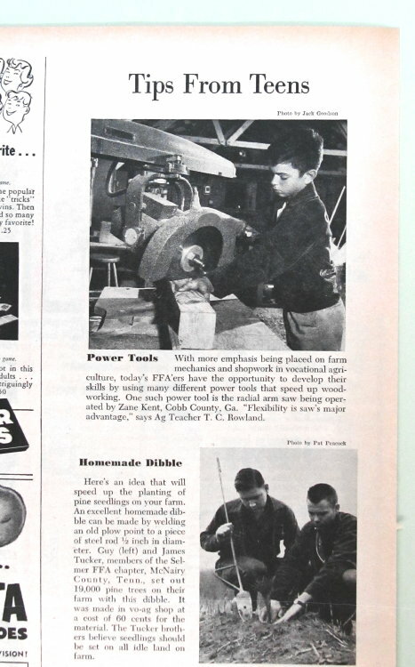Origingal 1958 FFA Photo Item Featuring Zane Kent of Cobb County Georgia