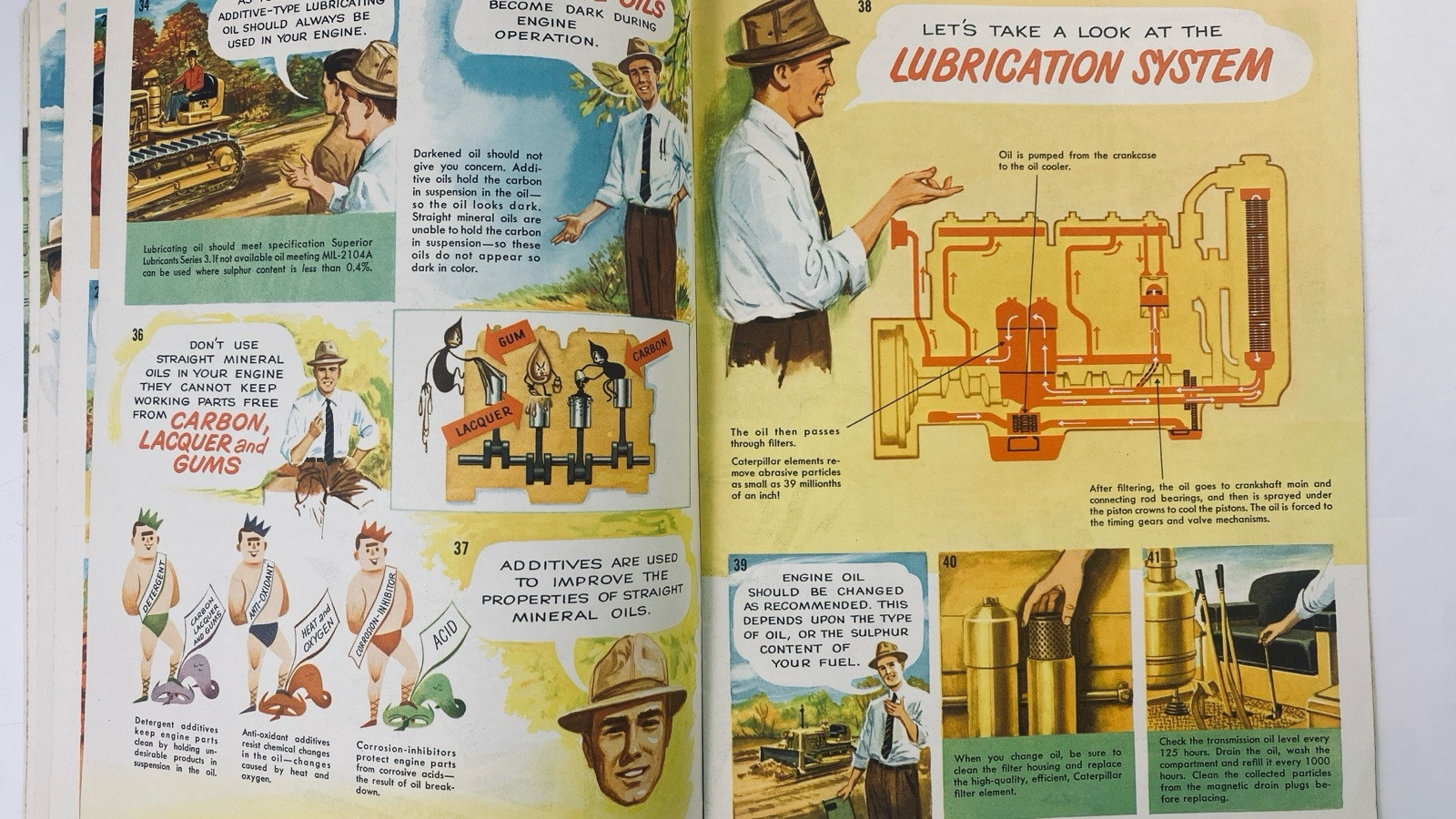 Original Caterpillar Maintenance Guide Comic Book D6 D4 D2 William Adam Tractors