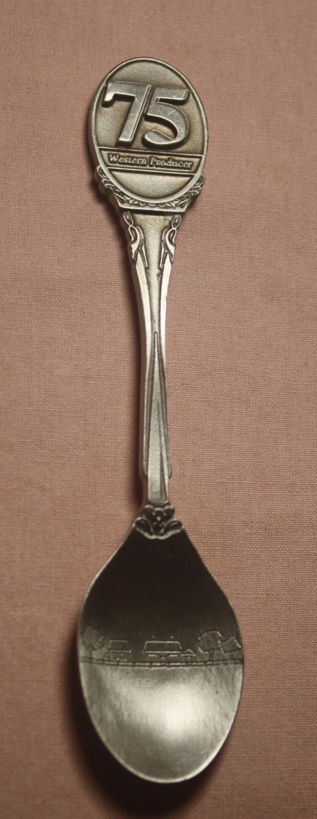 PEWTER THE WESTERN PRODUCER 75 YEARS SOUVENIR SPOON SP-1484