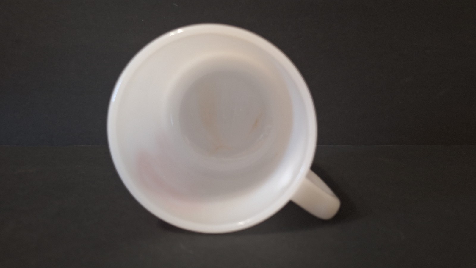 Vtg CO-OP OIL Milk Glass Mug Stromberg Osceola Polk Rising Silver Creek NEBRASKA