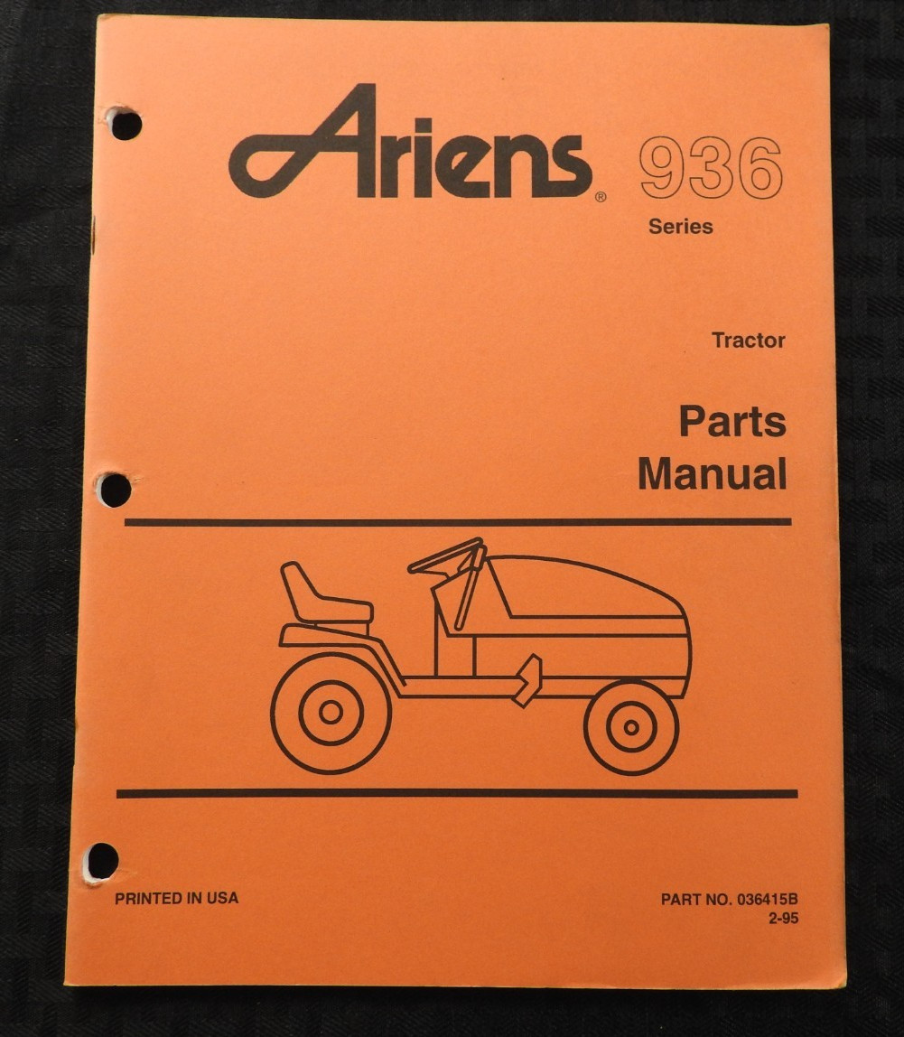 GENUINE ARIENS SIERRA 936 SERIES LAWN TRACTOR PARTS CATALOG MANUAL MINTY 1995