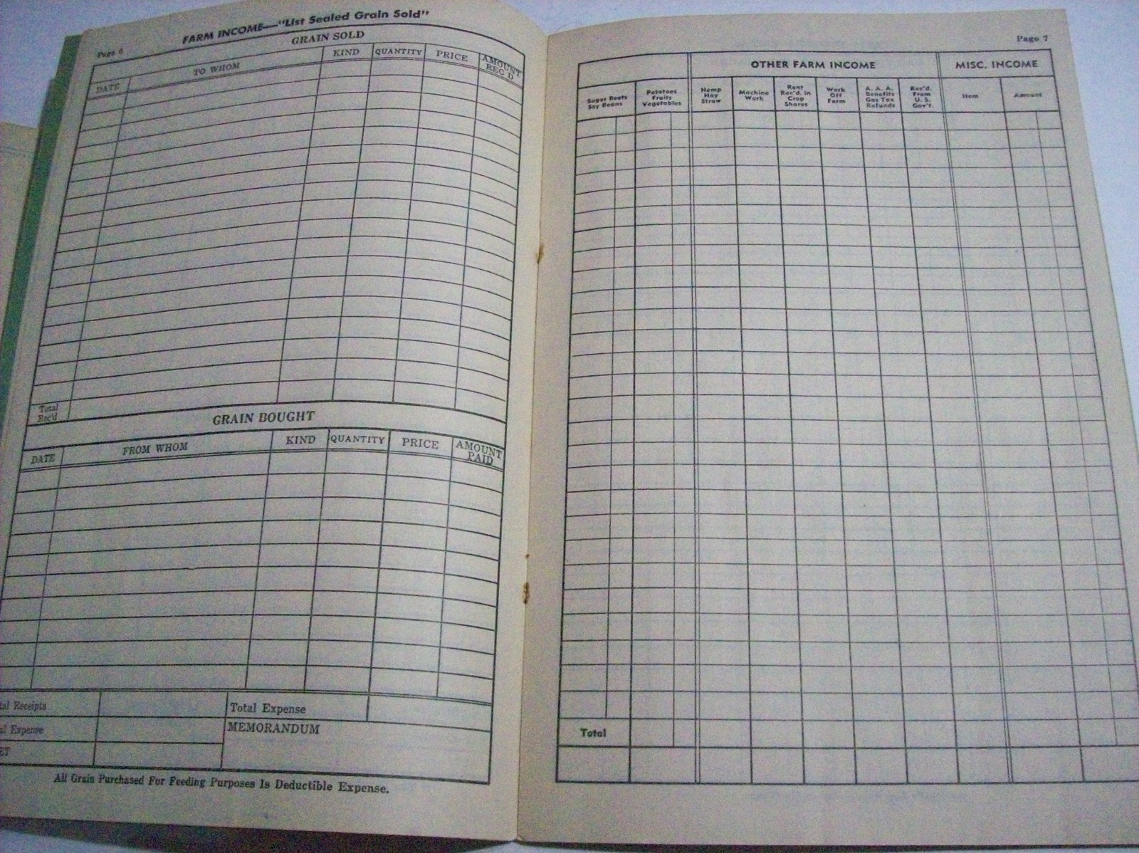 1948 FARM RECORD BOOK, NATIONAL FARM LOAN ASSOCIATION, BARABOO WIS. and MORTGAGE