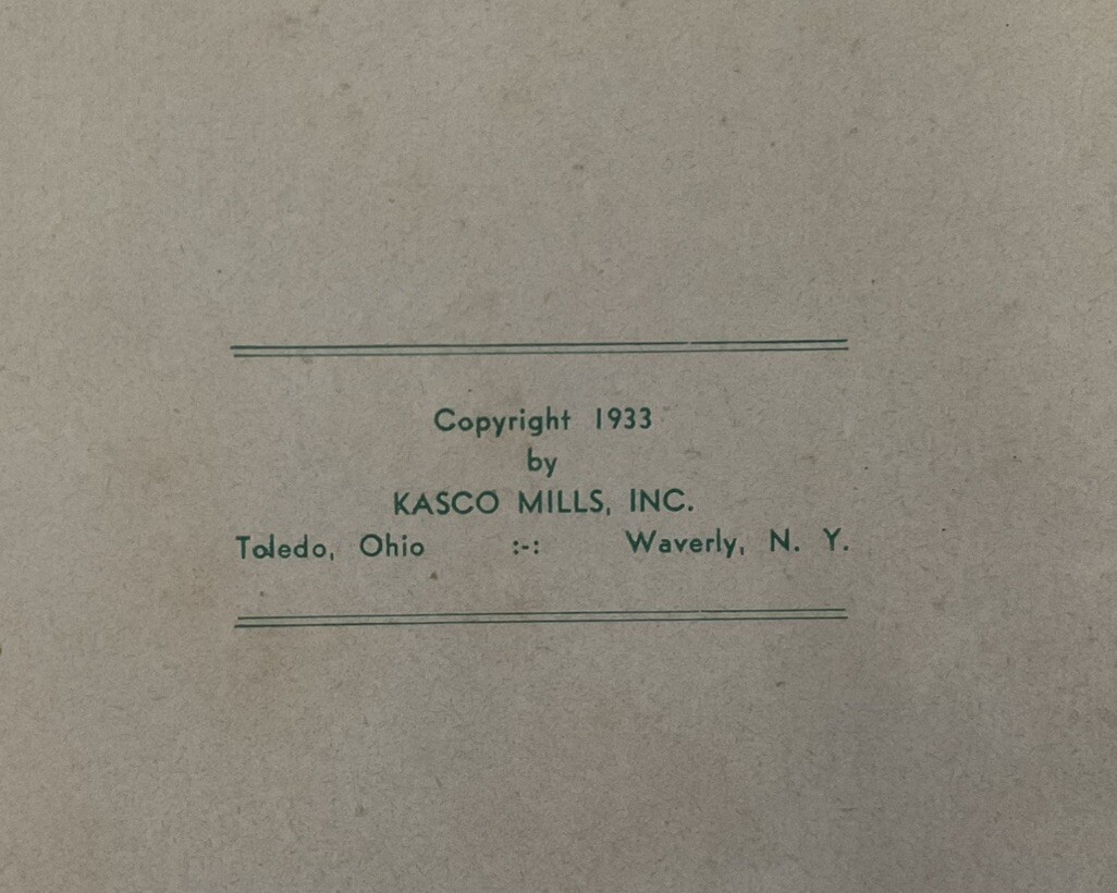 Kasco Poultry Book 1934 Edition – 55 Pages