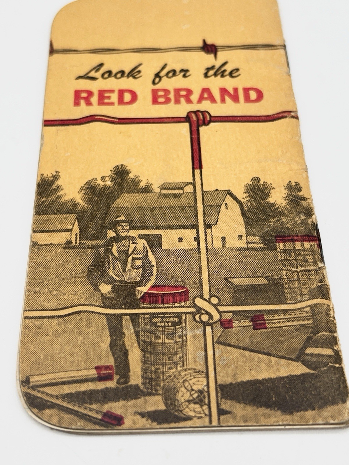 Vintage 40s Red Brand Fence Advertising Pocket Notebook USA Farm Promo Ephemera