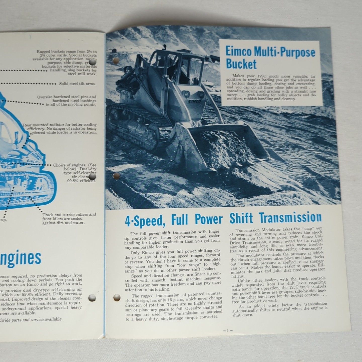 EIMCO 123C FRONT END LOADER Brochure