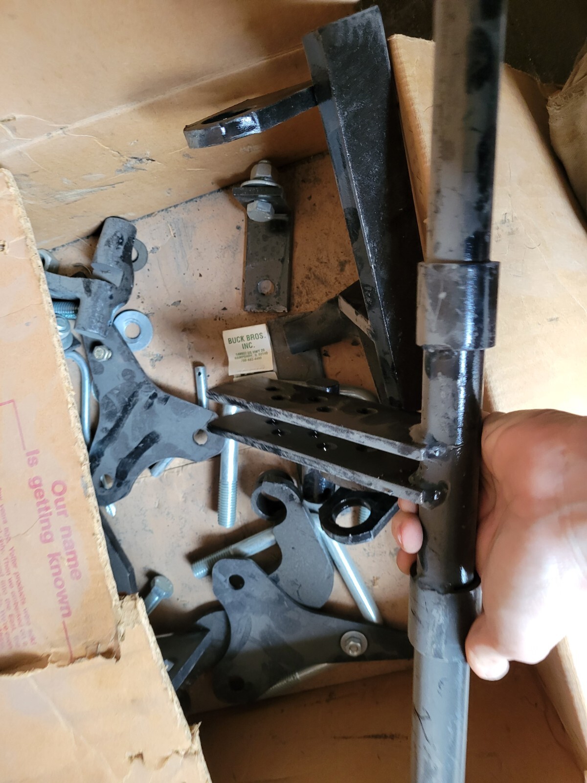 Box of Miscellaneous Yetter Parts hardware Etc