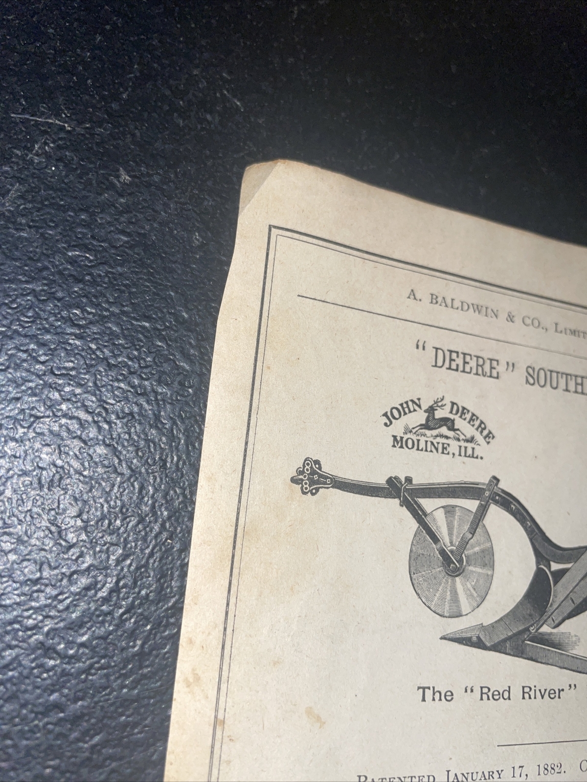 1891 Baldwin John Deere Red River Plow Farm Advertising – New Orleans