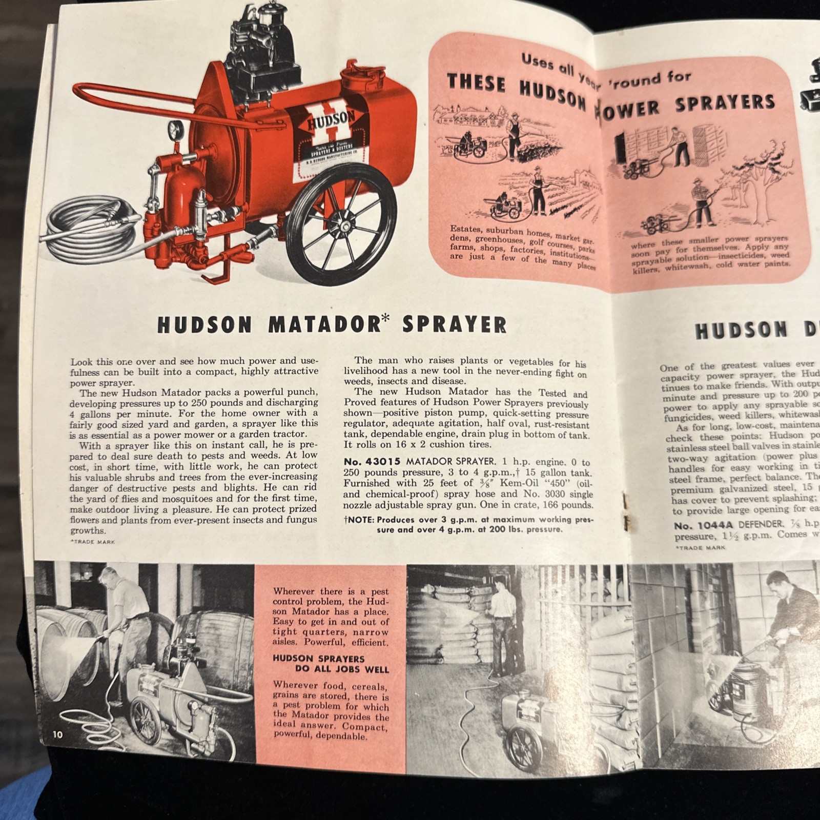 Vintage Rare 1950s Hudson Sprayers and Dusters Catalog No. 443