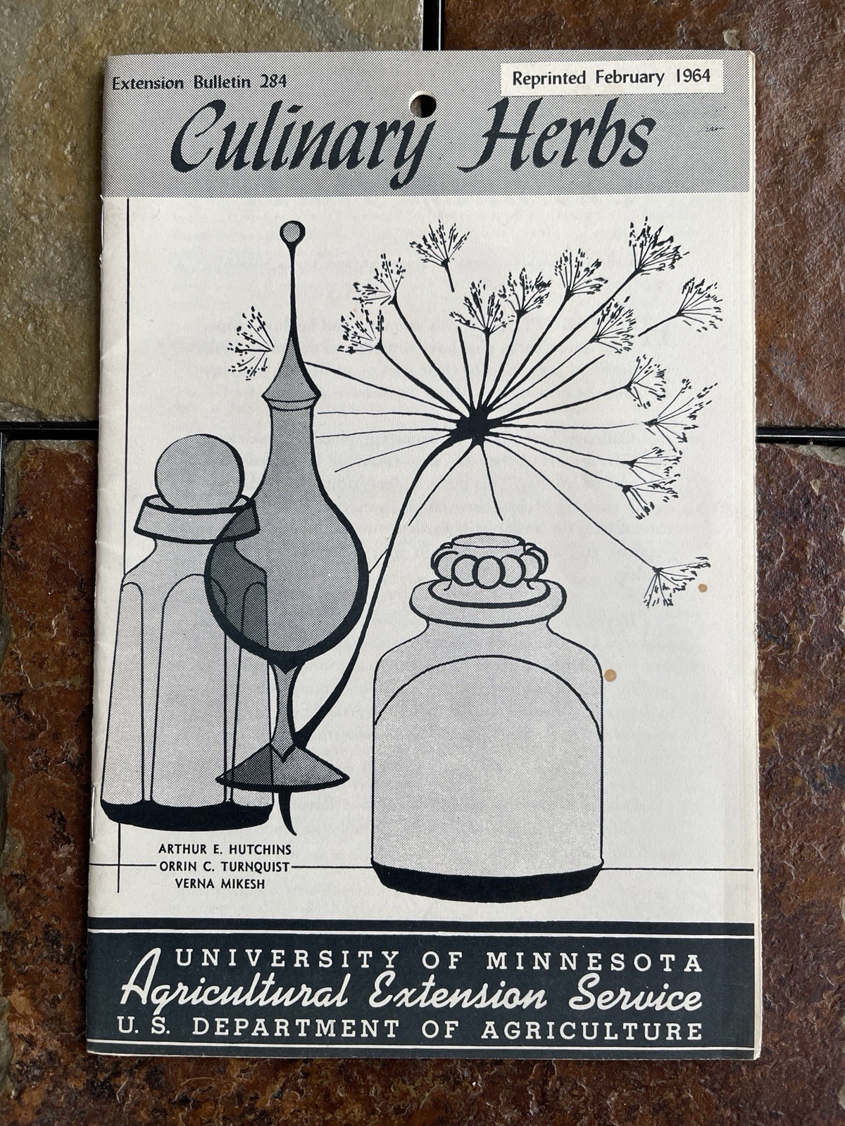 Vintage 1964 Culinary Herbs U of Minnesota Agricultural Extension Service.