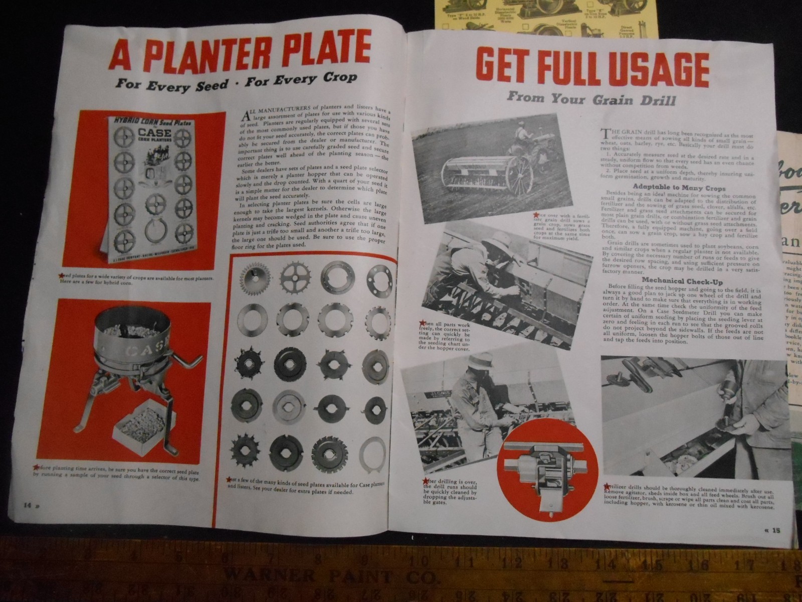 VINTAGE LOT J.I. CASE CO. BOOKLETS, PAMPHLETS, FARMING, PLOWS, TRACTORS, ENGINES