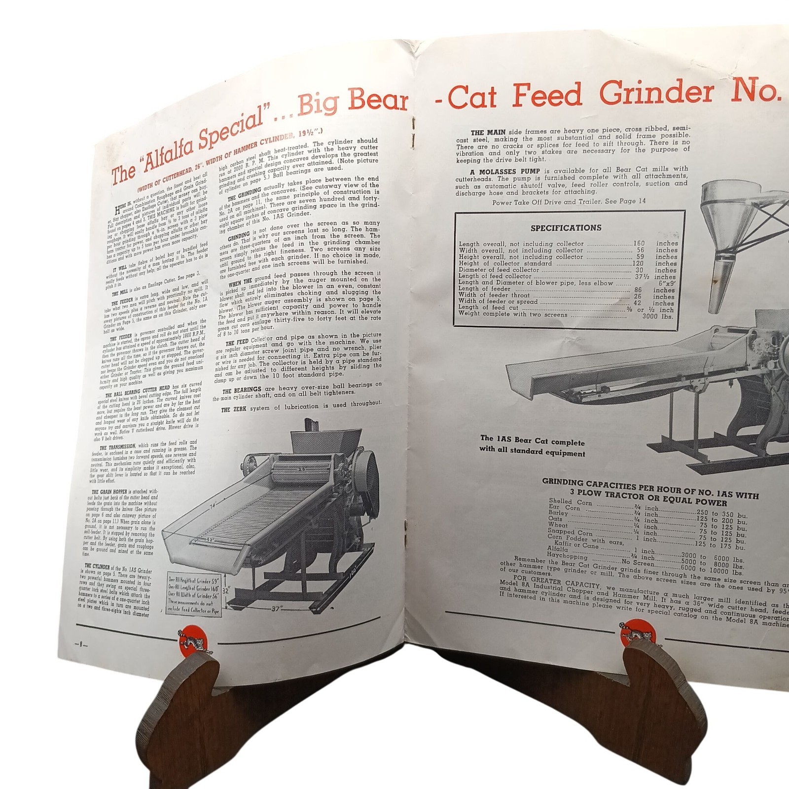 Western Bear Cat Feed Grinders Vintage Agricultural Machinery Catalog Hastings