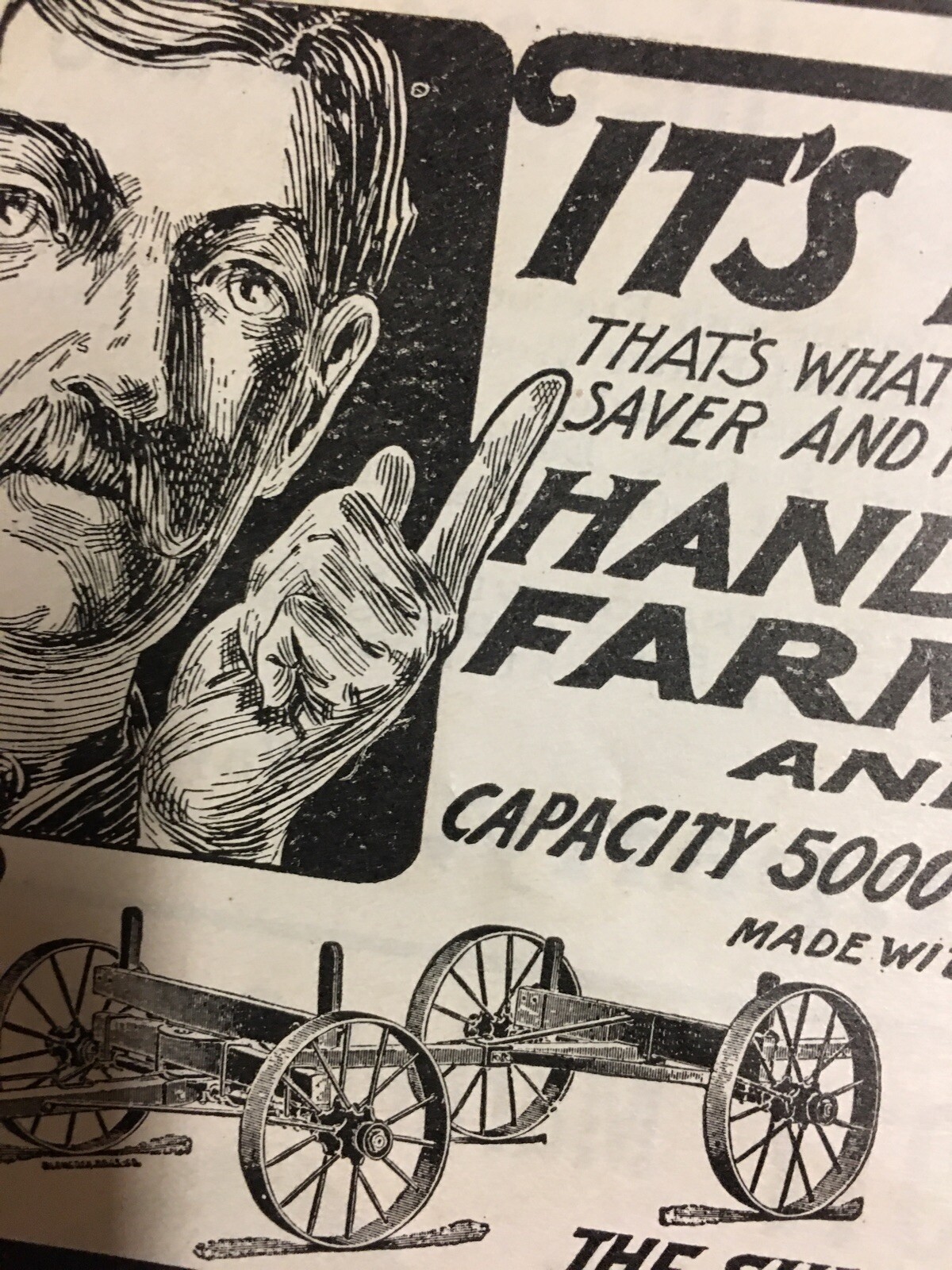 Detailed 1902 Farm Advertising Steel Wheels Wagons Wine Press Machinery Farming