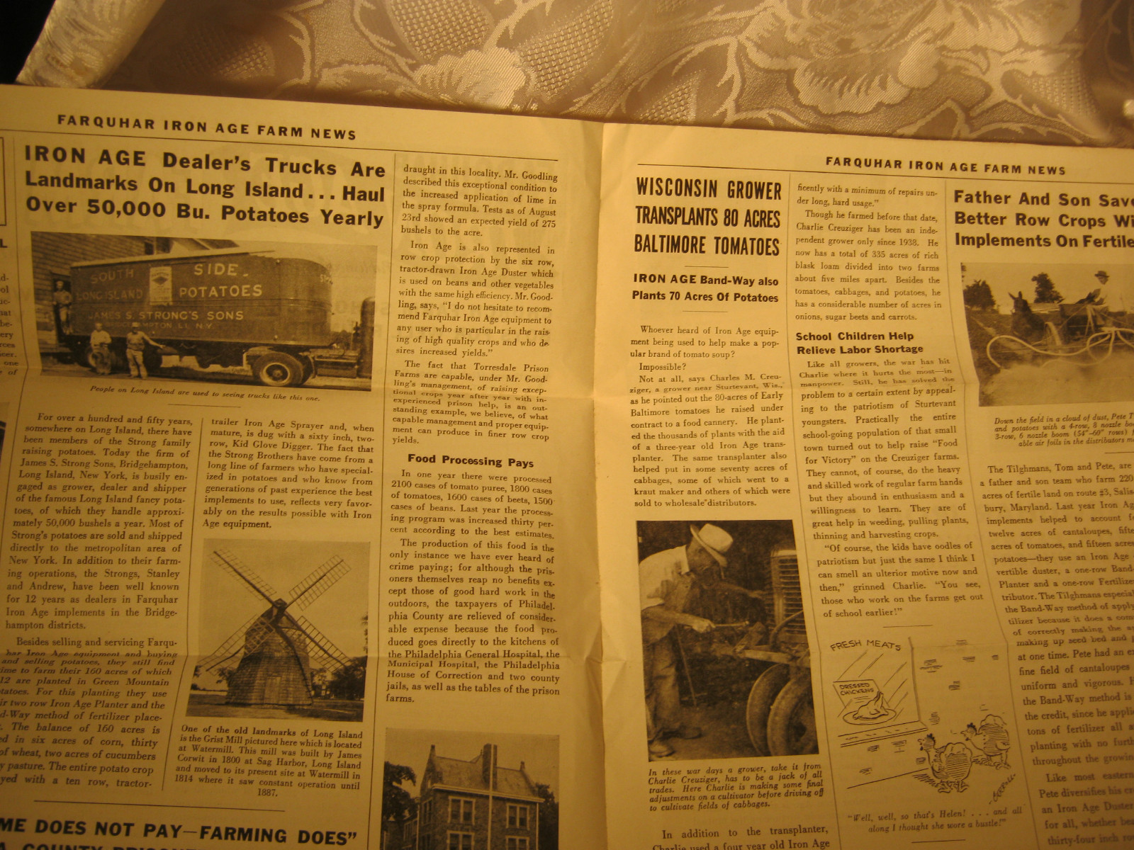 Rare Farquhar Iron Age farm news paper agriculture farming implement advertising