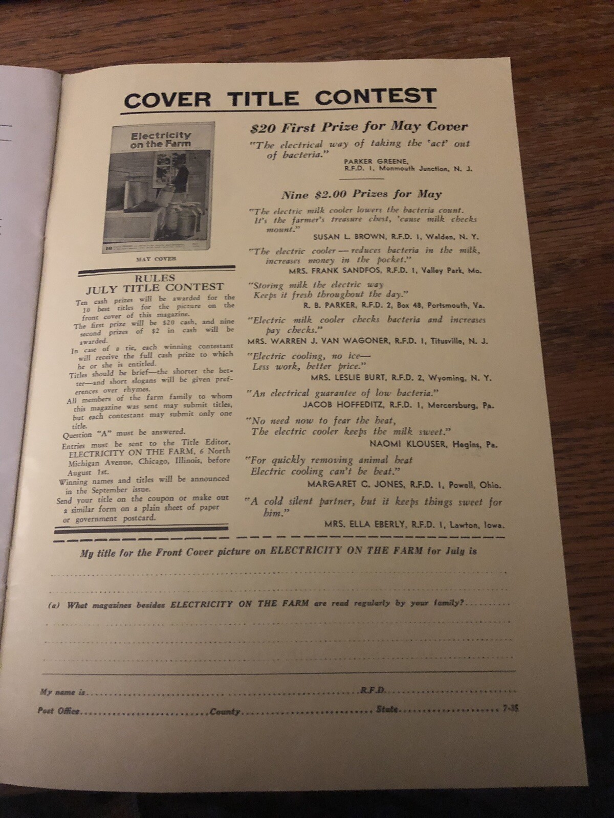 Electricity On The Farm July 1935, Corn Shelling Milk Cooling Water Heating