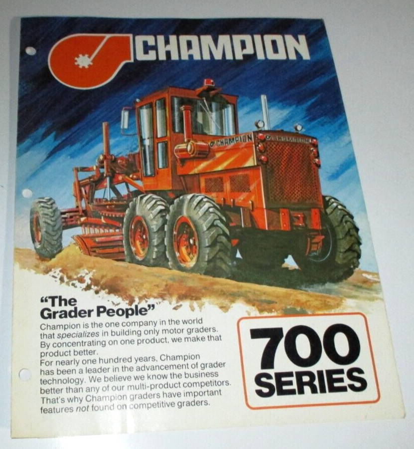 Champion 710 715 720 740 760 710A 715A 720A 740A Motor Grader Sales Brochure