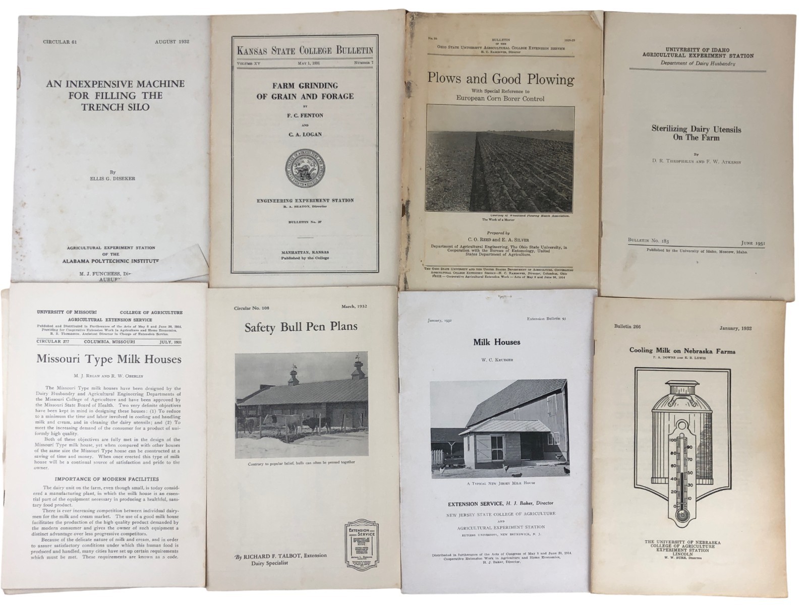 Lot 36 Antique Vtg USDA Farmer Bulletins Milk Plumbing Repairs Farmstead Dairy