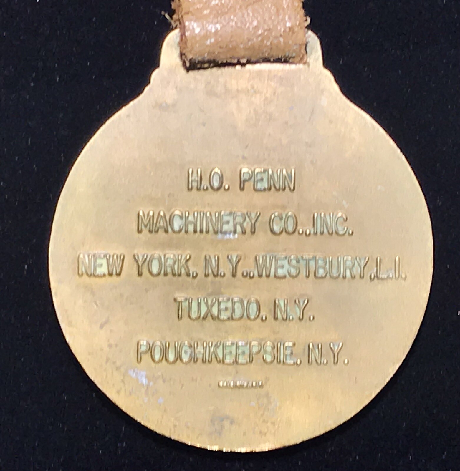 Bucyrus Erie Brass Key-Fob, Round, HO Penn NY Watch Fob, Key chain Vintage Farm