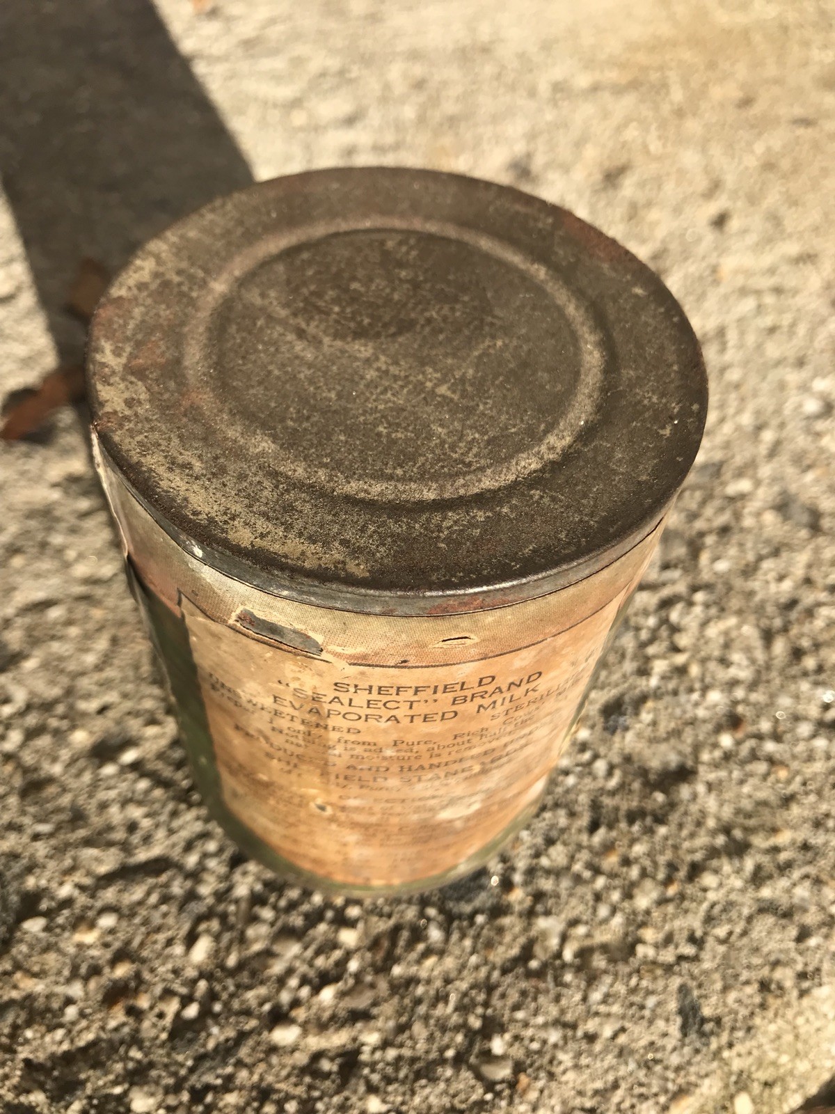 1920&rsquo;s Advertising COW BRAND Sheffield Sealect EVAPORATED MILK ANTIQUE TIN ,RARE