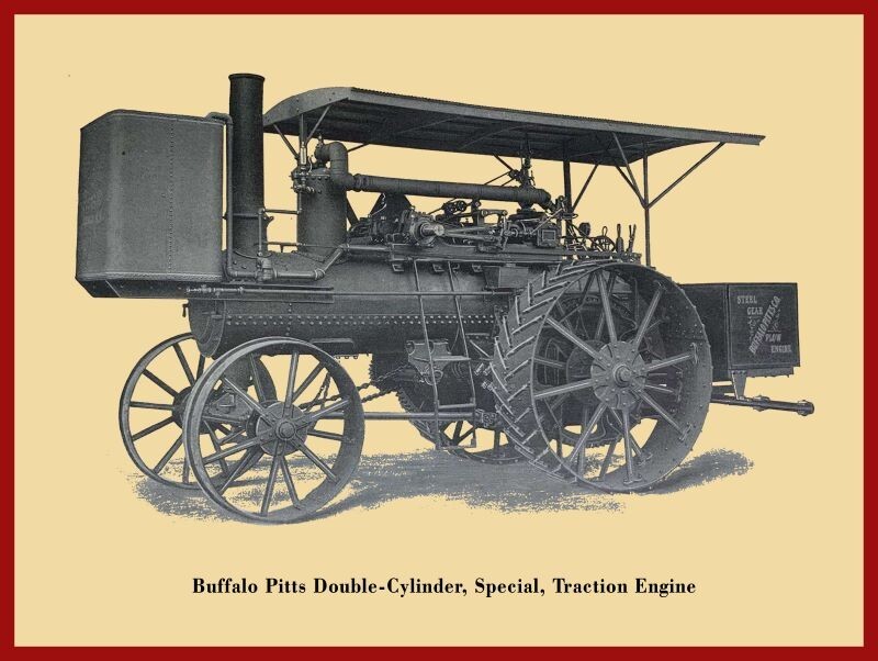 1908 Buffalo Pitts Traction Engine NEW METAL SIGN: 9×12&Prime; Free Shipping