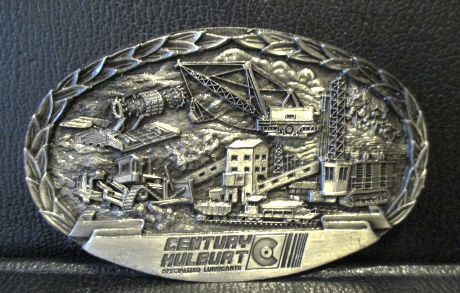 Mining Dragline Crane Crawler Train Century Hulburt Lubricant Belt Buckle 1983