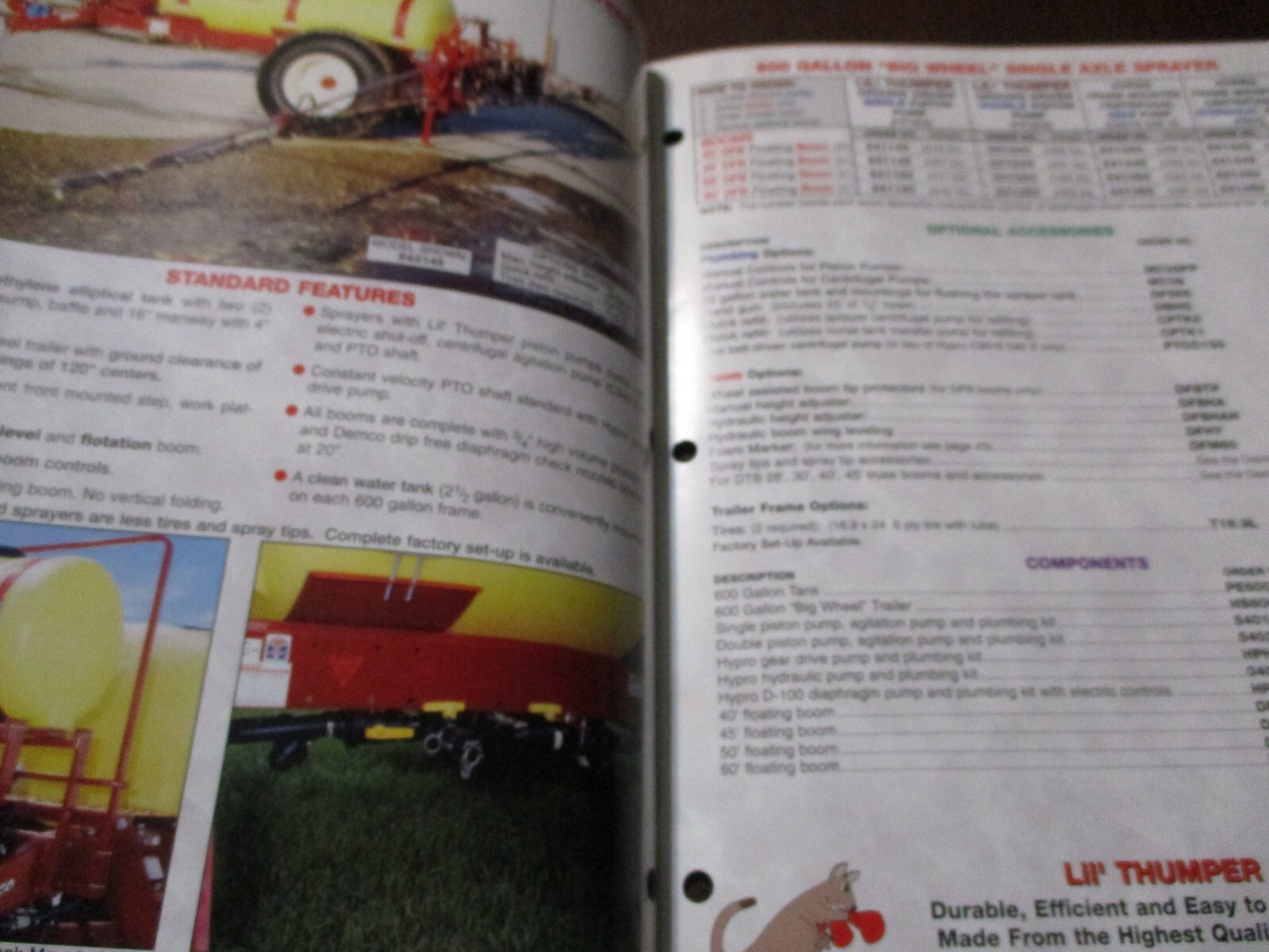 Demco Sprayers Sales/Specifications Brochures, 4 items, 1992, -1995