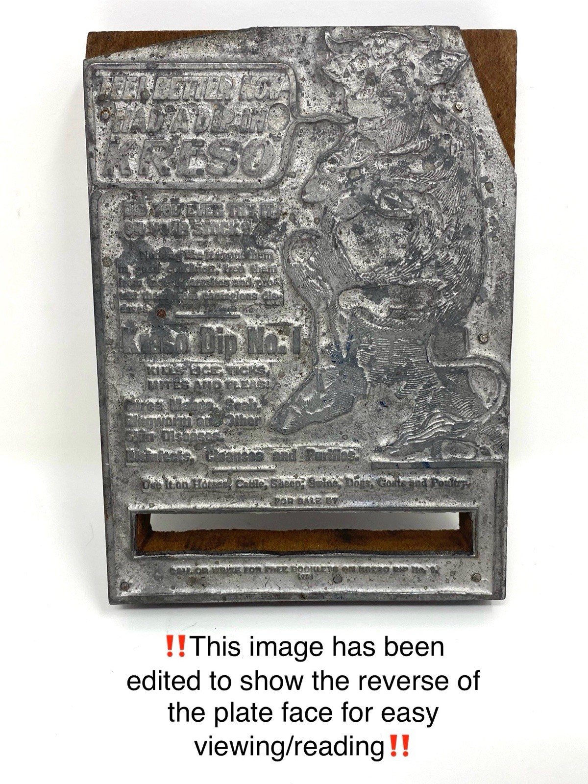 Kreso Dip No.1 Advertising Print Block Vintage