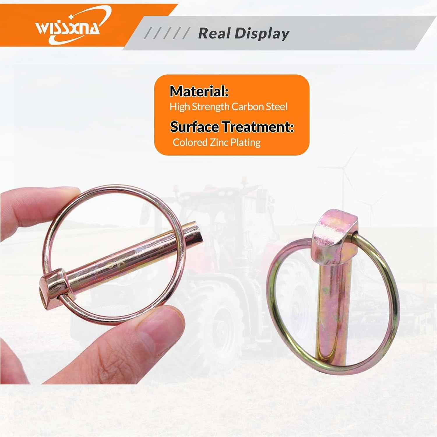6PCS Heavy Duty Lynch Pins Set – Zinc-Plated 5/16 » x 1-3/4 » for Durable Towing
