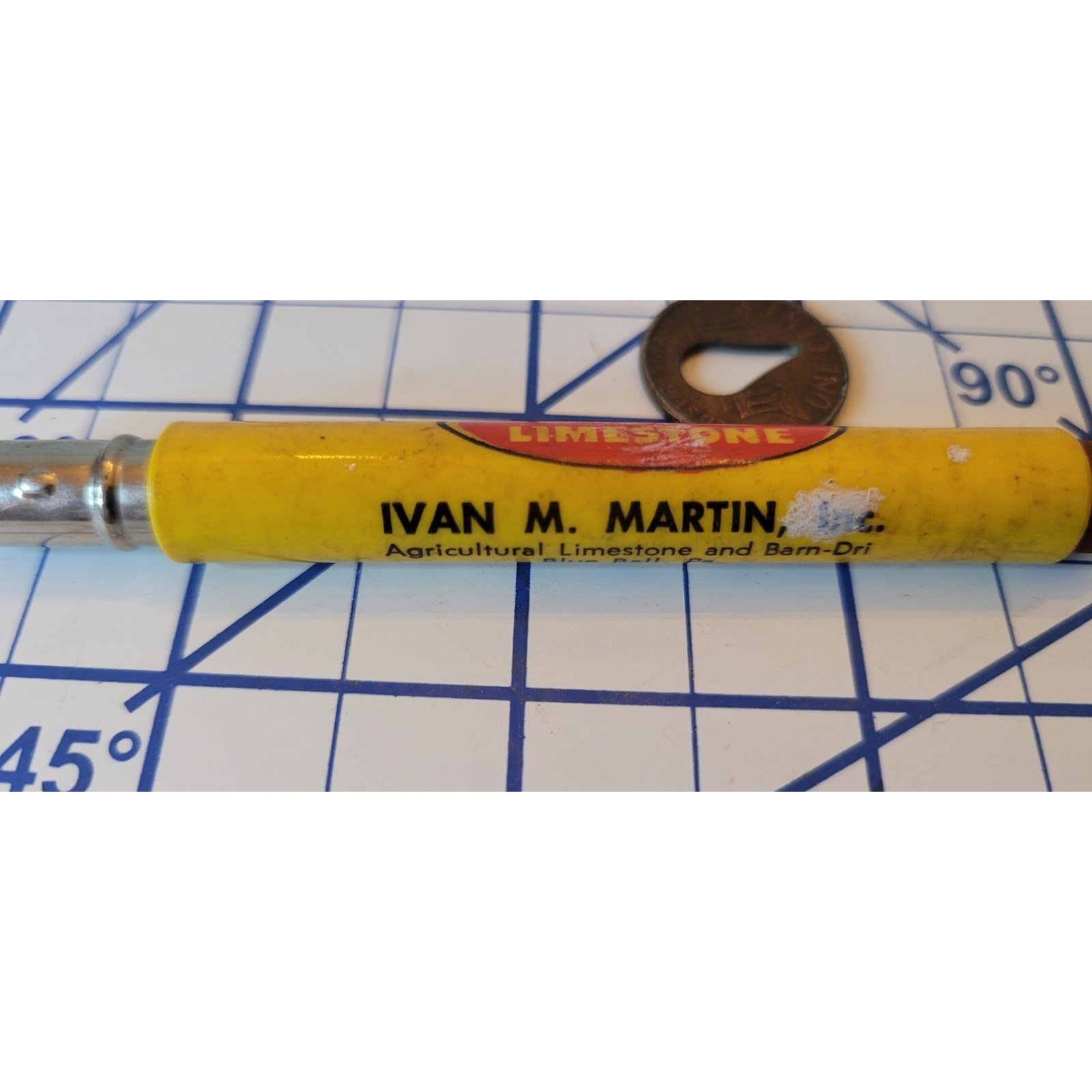 Vintage Bullet Pencil, Martin&rsquo;s Agricultural & Crushed Limestone, Pennsylvania