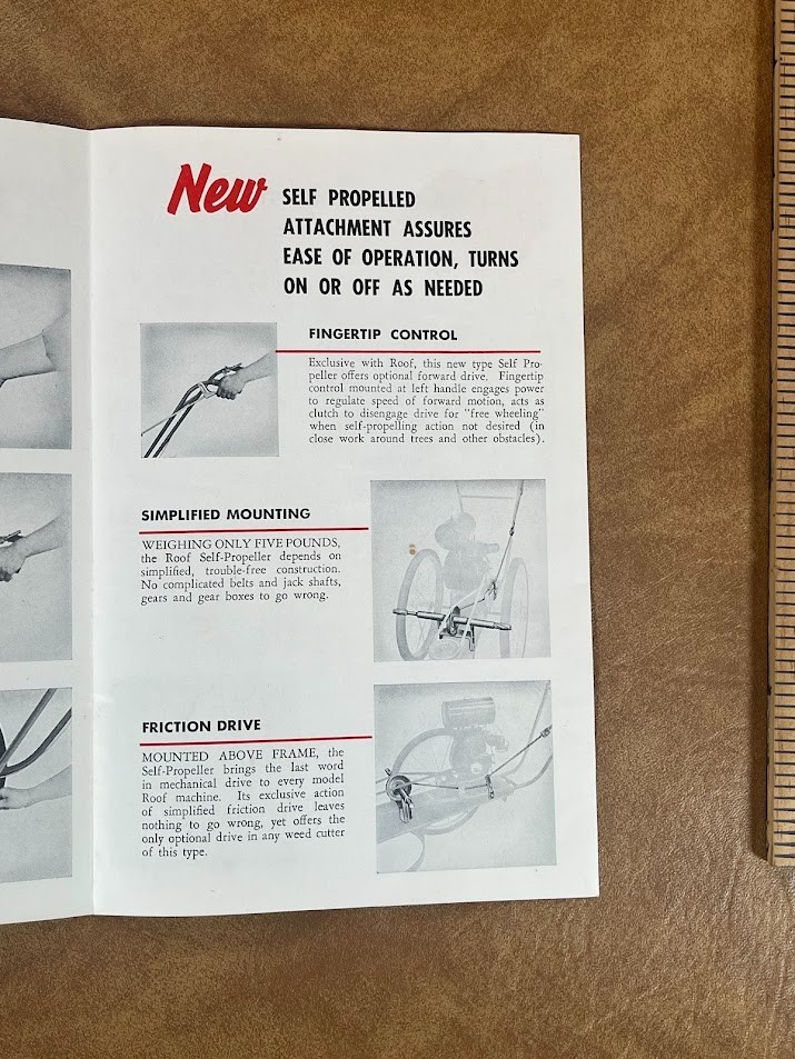 1950&rsquo;s ROOF FENCE ROW WEED CUTTER Instructions Pontiac, Illinois