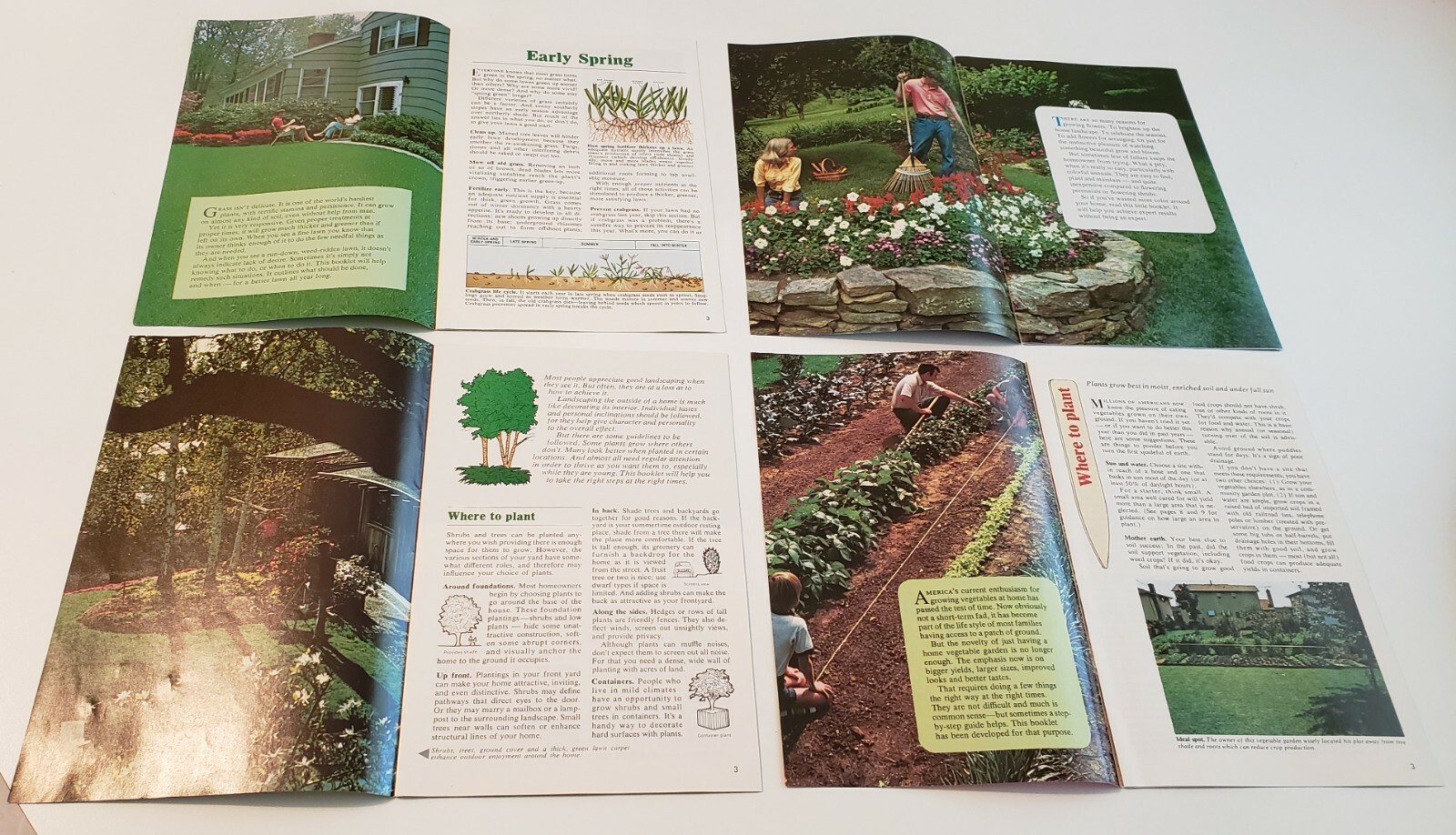 4 Booklets: Success with TREES & SHRUBS, YOUR LAWN, VEGETABLE GARDENS, & ANNUALS