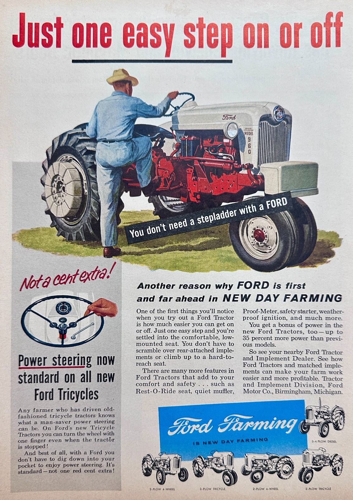 1956 Ford Model 960 Tractor 1 Easy Step On or Off Ad #N1199